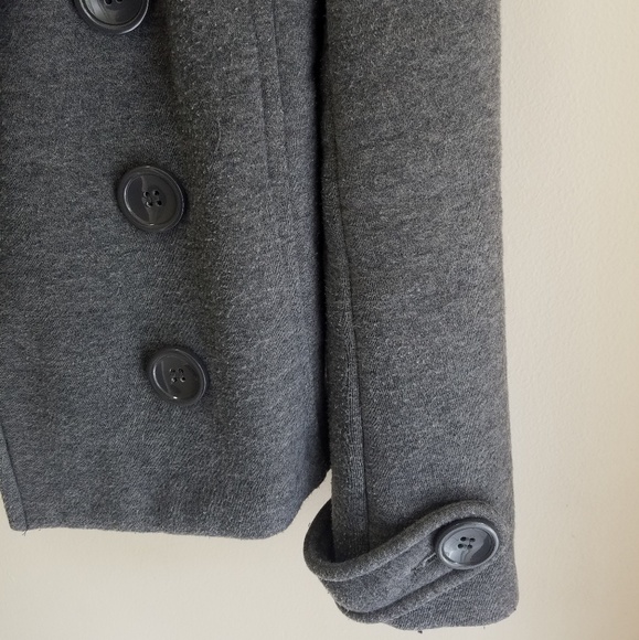 Charcoal Heather Gray Pea Coat - Picture 5 of 7